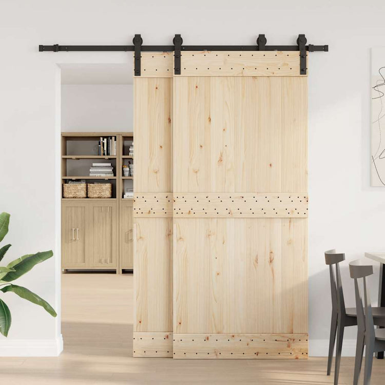 Boîte Vidaxl avec pièces pour la porte coulissante 200 cm en acier noir