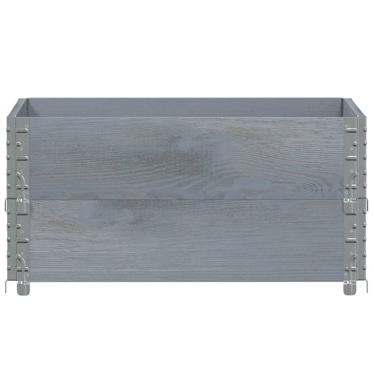 Vidaxl paletopzetranden 2 st 80x60 cm en pin solide gris