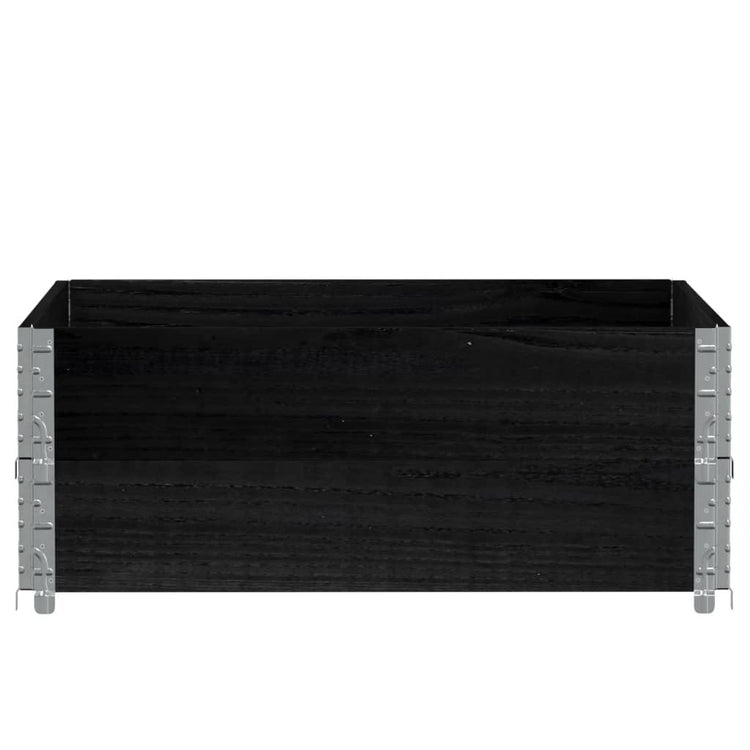 Vidaxl paletopzetranden 2 pcs 100x100 cm pin solide de pin noir