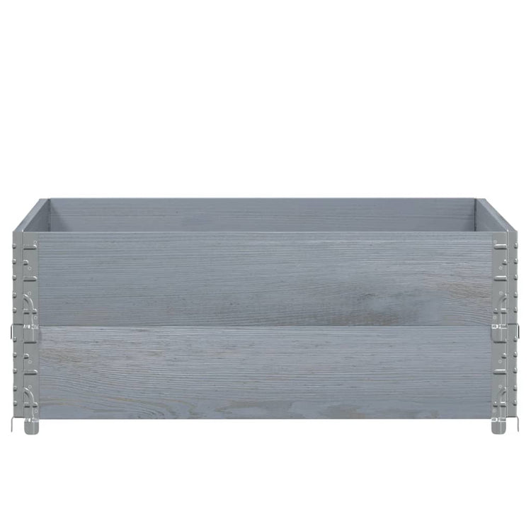 Vidaxl paletopzetranden 2 pcs 100x100 cm de pin massif gris gris