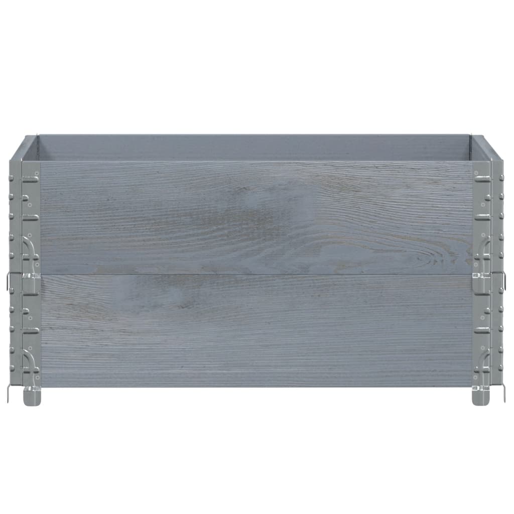 Vidaxx jardinière 80x60 cm bois de pin massif gris