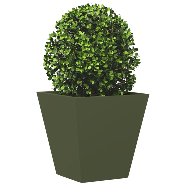 Vidaxl Planning Box 30x30x30 cm Green d'olive en acier