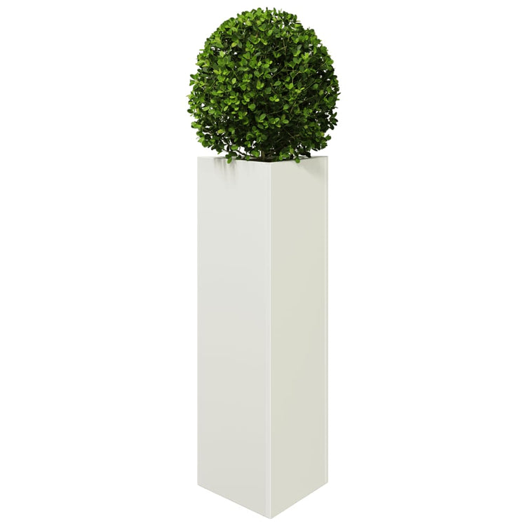 Vidaxl Plannet triangle 30x26x75 cm en acier blanc