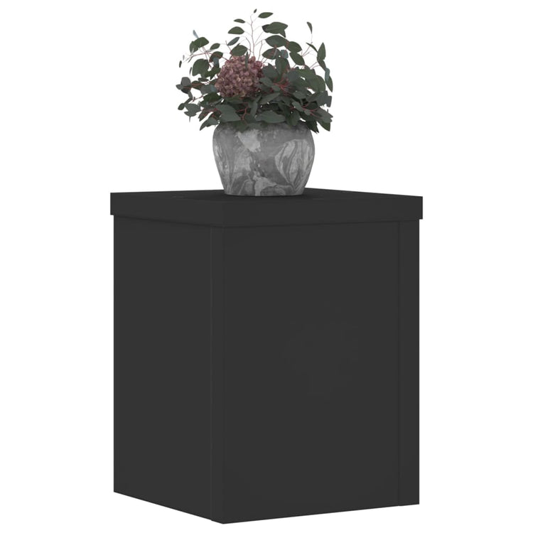 Normes de plante vidaxl 2 ST 15x15x20 cm Bois transformé en noir