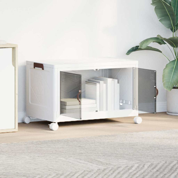 Boîte de rangement vidaxl empilable avec roues 75 L 64x40x41 cm