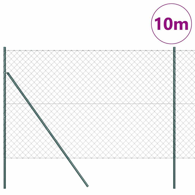 Poteau de clôture Vidaxl vert 10 x 1,6 m (maille 60 x 60 mm)