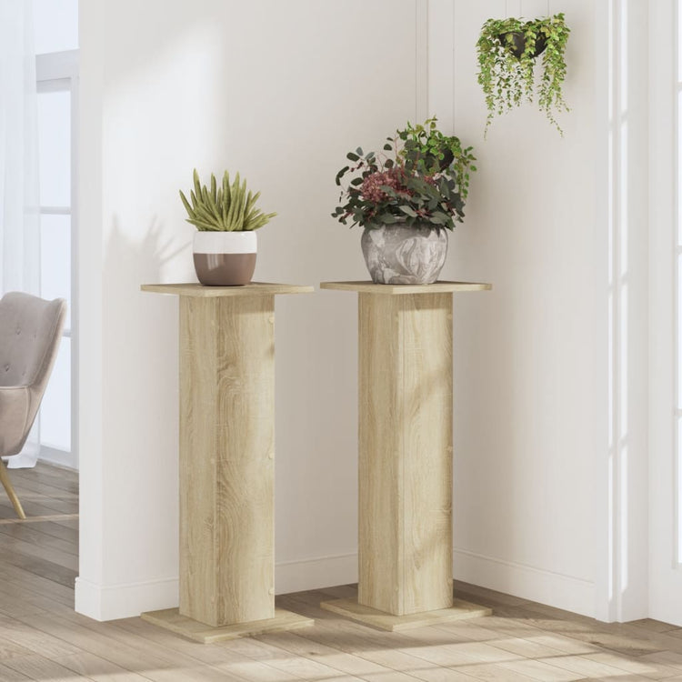 Normes de l'usine de Vidaxl 2 PCS 30x30x80 cm Bois de chêne sonoma