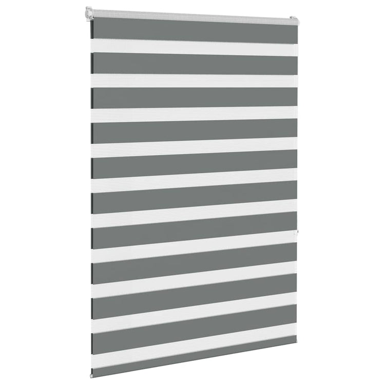 Vidaxl Zebra Rouleau aveugle 110x150 cm Largeur de tissu 105,9 cm Gris foncé