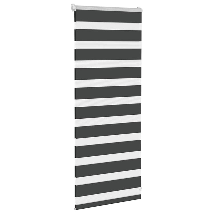 Vidaxl Zebra Rouleau aveugle 65x100 cm Largeur de tissu 60,9 cm noir