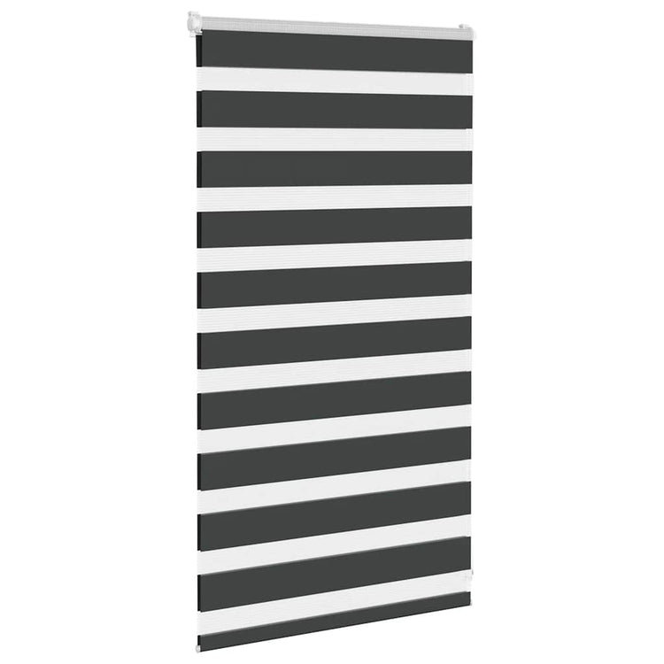 Vidaxl Zebra Rouleau aveugle 90x100 cm Largeur de tissu 85,9 cm noir