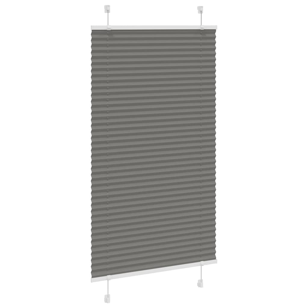Vidaxl plissé à rouleau aveugle 80x100 cm Largeur de poussière 79,4 cm anthracite