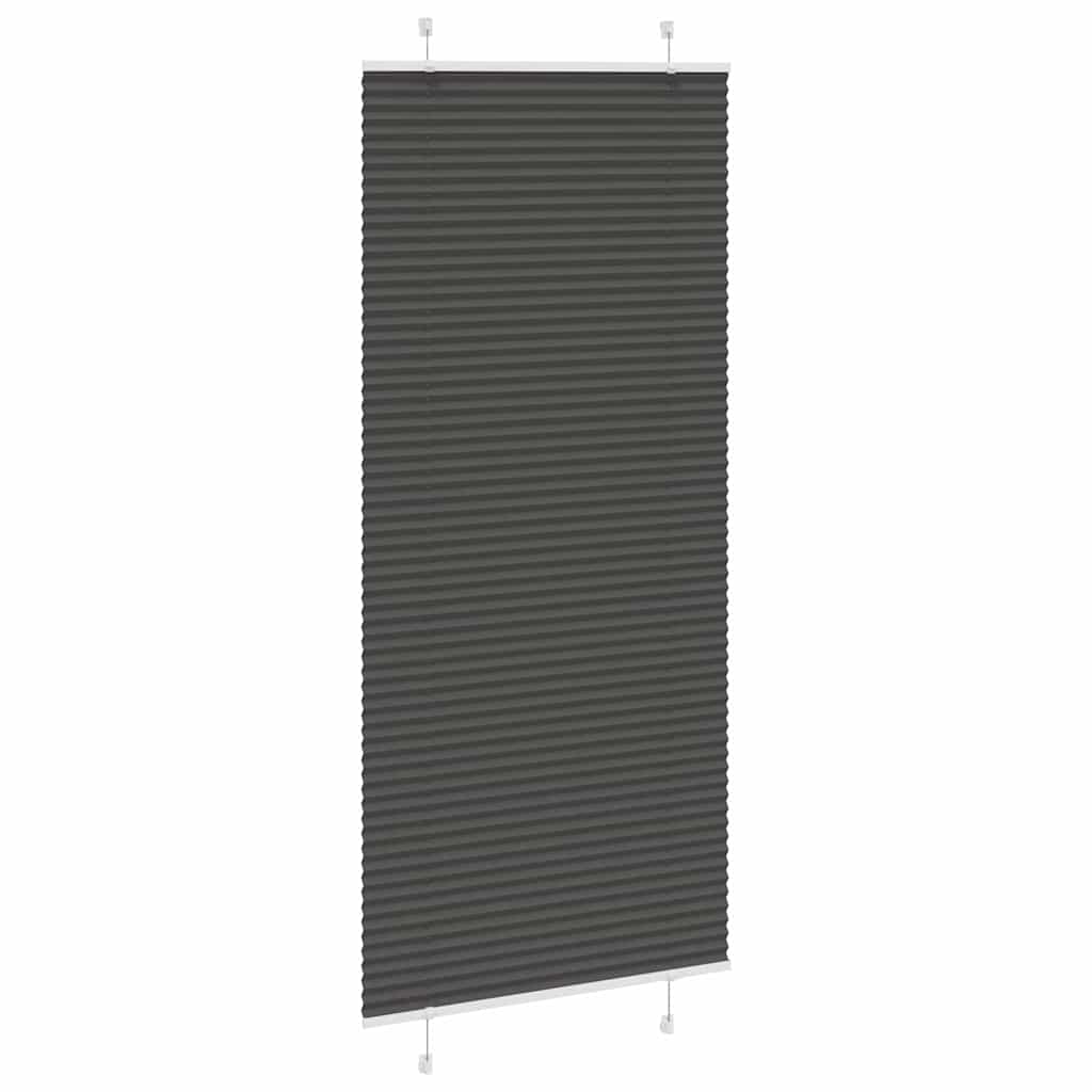 Vidaxx store enrouleur plissé 85x200 cm largeur de tissu 84,4 cm polyester noir