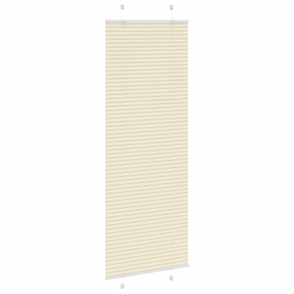 Vidaxx store enrouleur plissé 75x200 cm largeur de tissu 74,4 cm polyester crème