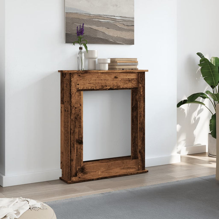 Habillage de cheminée VidaXL 75x20x87,5 cm bois traité, couleur bois ancien