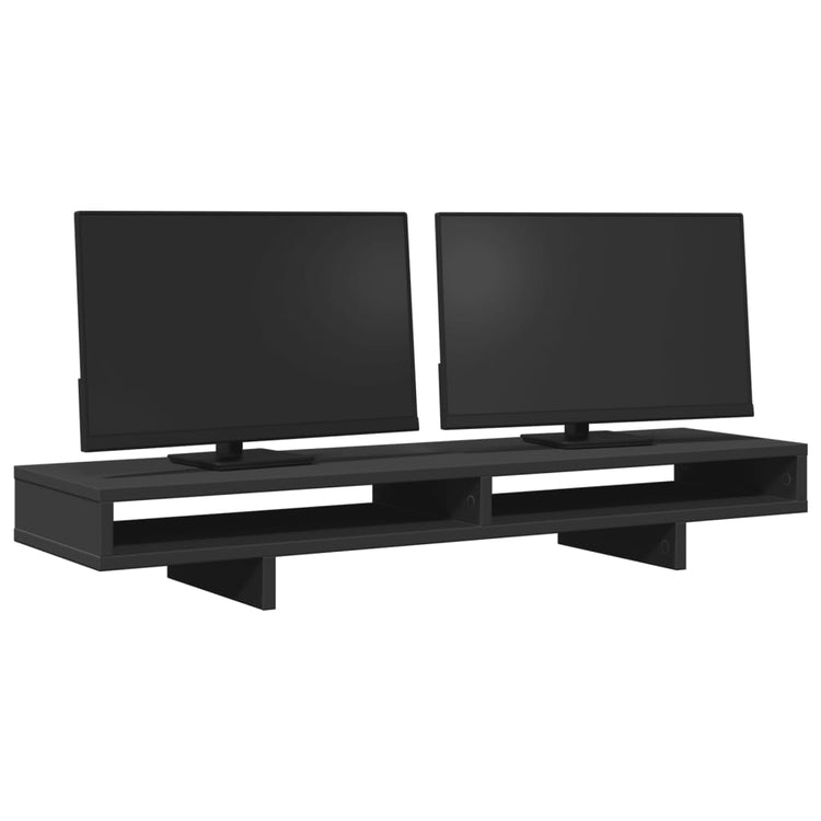 Vidaxl Monitor Standard 100x27x15 cm Bois transformé en noir