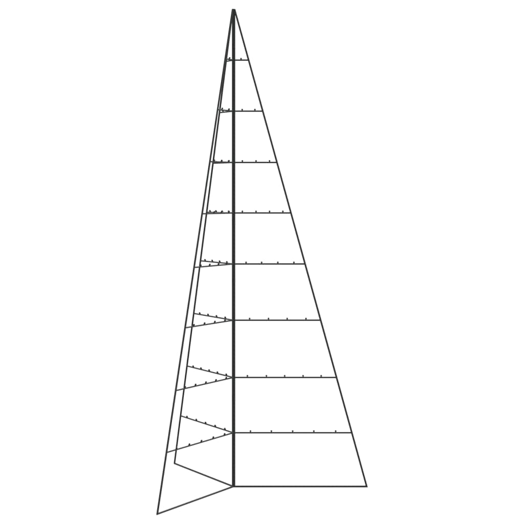VidaXL décoration de Noël sapin de Noël 210 cm métal noir