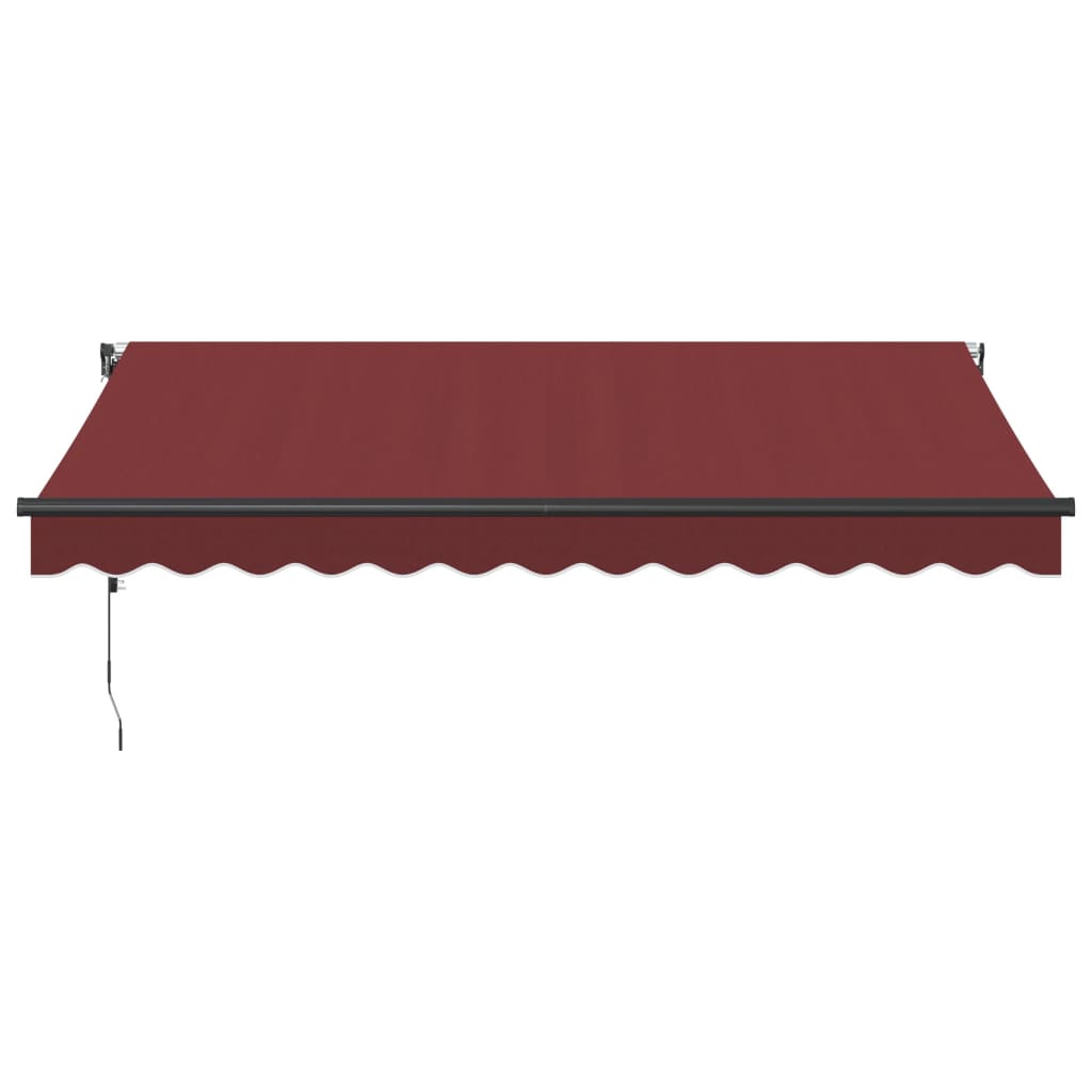 Auvent Vidaxx à extension automatique 350x250 cm rouge bordeaux