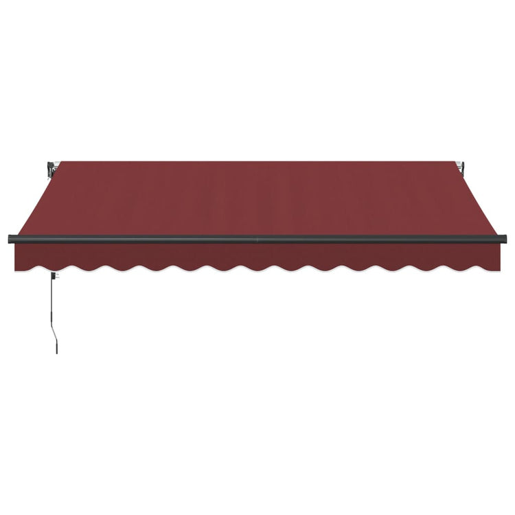 Auvent Vidaxx à extension automatique 350x250 cm rouge bordeaux