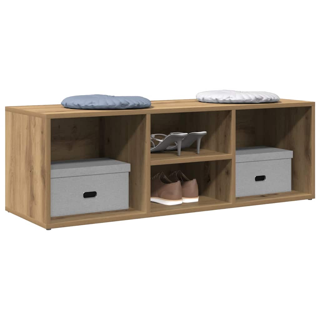 Canapé de rangement à chaussures vidaxl 105x35x35 cm en bois de bois transformé en chêne artisanal