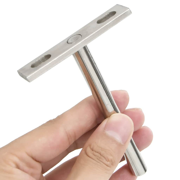 Vidaxl Floating Plank Carriers 12st Invisible Ø10x100 mm d'acier au carbone