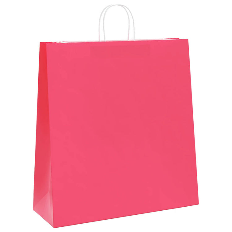 VidaXL sacs en papier 50 pcs avec poignées 45x17x48 cm rose