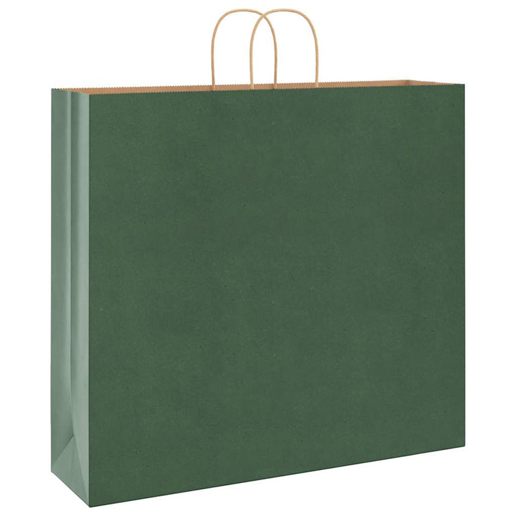 VidaXL sacs en papier 250 pcs avec poignées 54x15x49 cm vert
