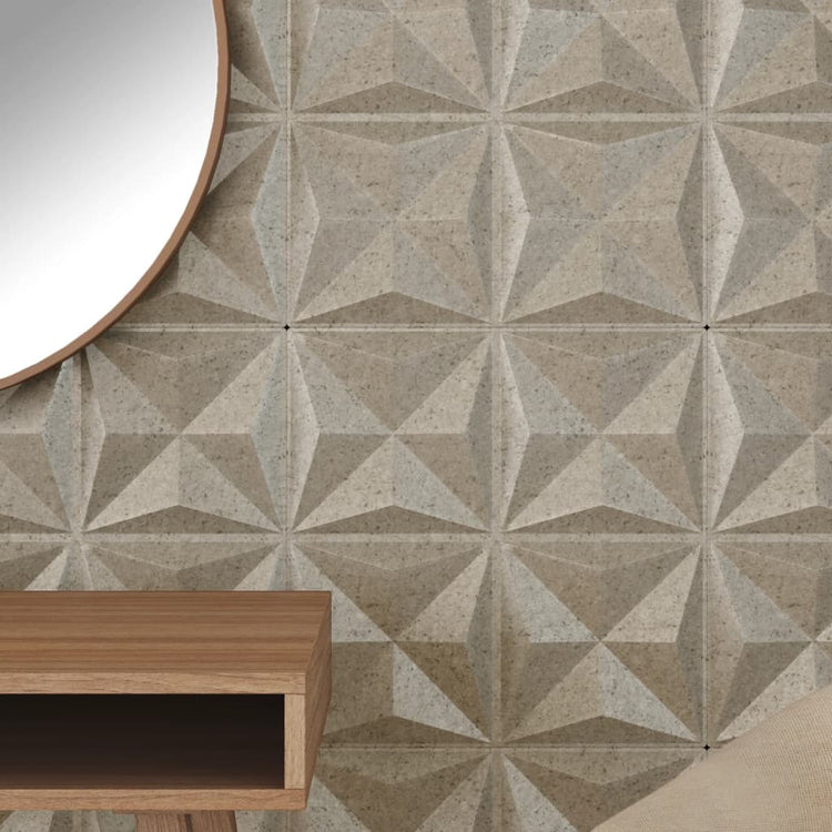 Vidaxl 48 Panneaux muraux St Origami 12 m² 50x50 cm XPS béton