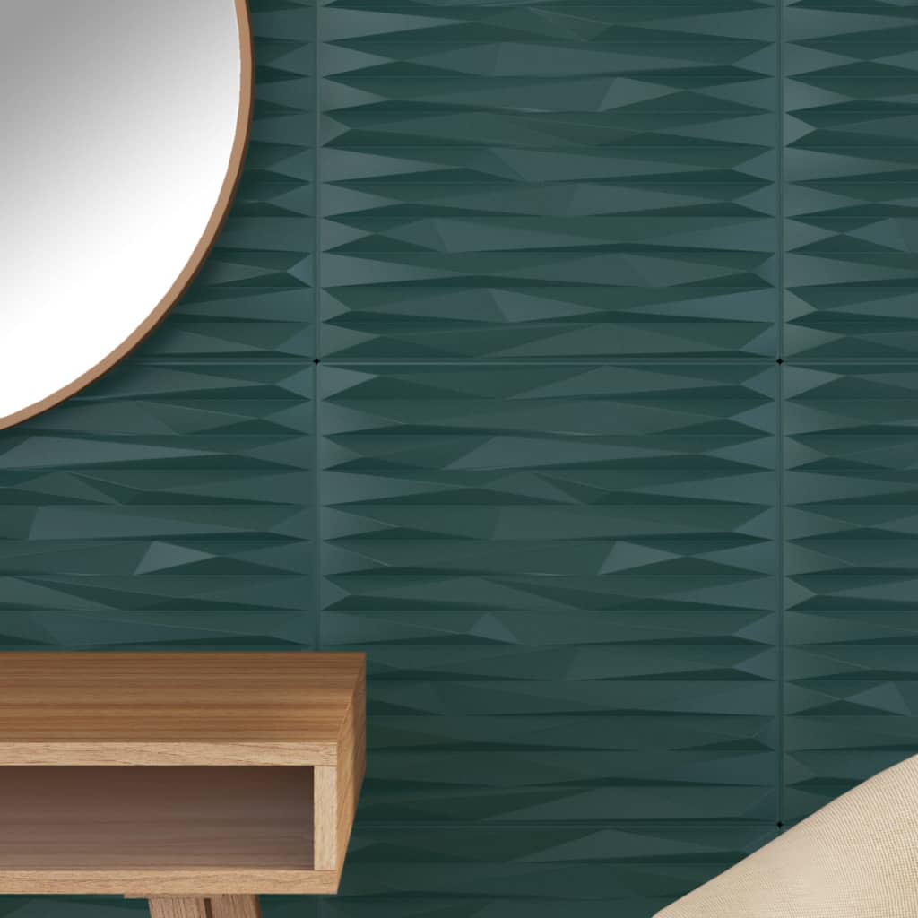 Vidaxl 12 st panneaux muraux pierre 3 m² 50x50 cm xps vert