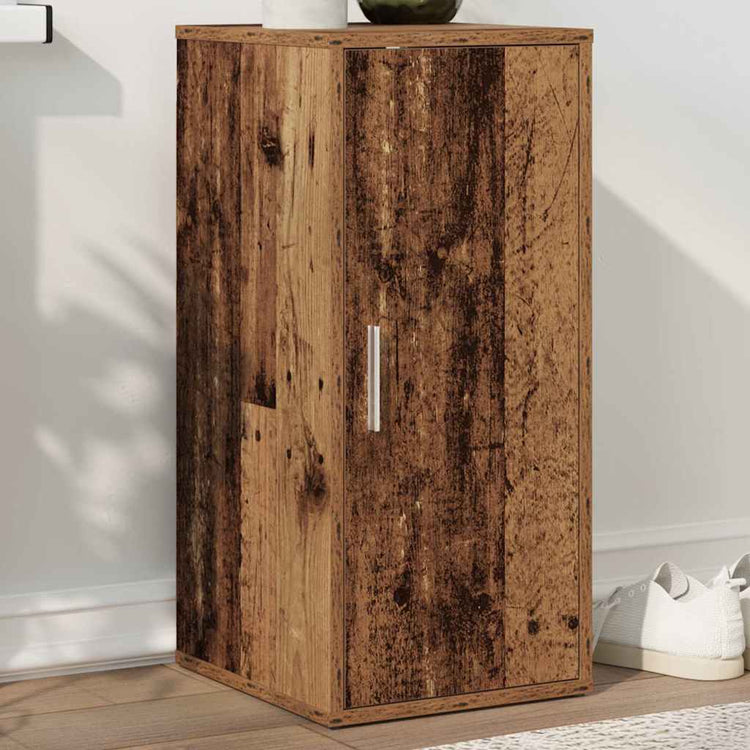 Armoire à chaussures vidaxl 32x35x70 cm bois transformé vieux bois -colored