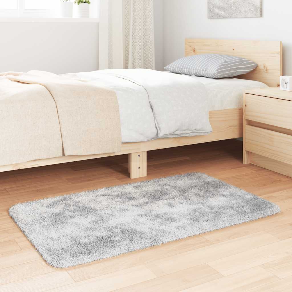 Vidaxx tapis à poils longs navarra 60x100 cm polyester gris argenté