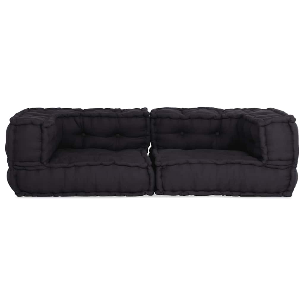 VidaXL canapé modulable 2 places 140x70x36 tissu anthracite