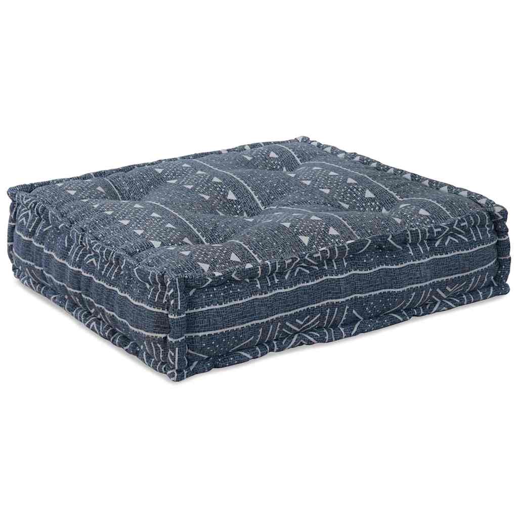 VidaXL canapé modulable imprimé indigo 70 x 70 x 56 cm tissu