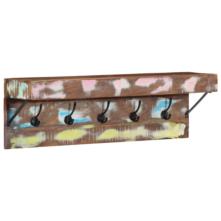 Vidaxx portemanteau avec étagère marron 73 x 19 x 23 cm bois massif recyclé