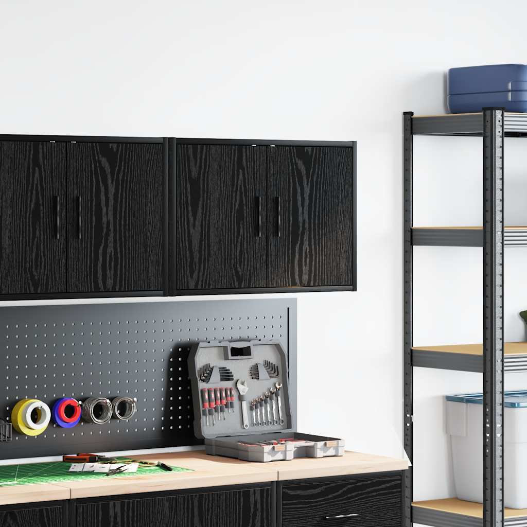 Vidaxx armoire murale de garage en aggloméré noir