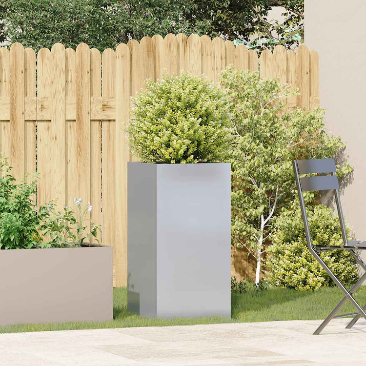 Jardinière Vidaxx 40x40x80 cm en acier galvanisé
