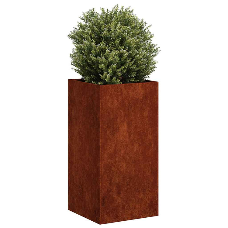 Vidaxx jardinière rouillé 40x40x80 cm acier résistant aux intempéries