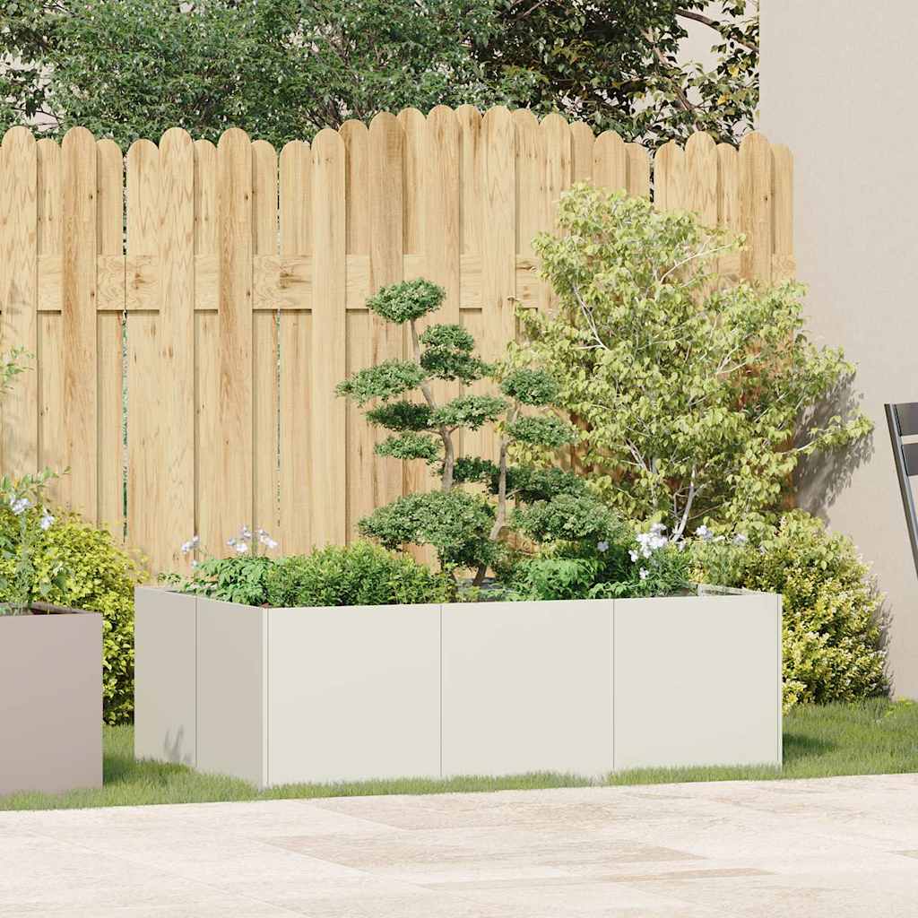 Vidaxx jardinière 120x80x40 cm acier blanc