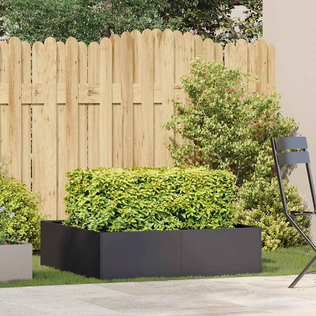Vidaxx jardinière 100x100x30 cm acier noir
