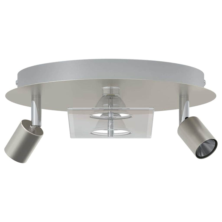 Vidaxl spot de plafond nickel 29 x 29 x 11 cm acier et verre