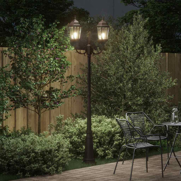 VidaXL éclairage de jardin bronze 68 x 20 x 235 cm aluminium et verre