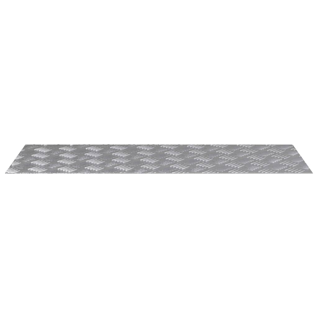 VidaXL marche d'escalier rectangulaire 2 pcs argent 100 x 40 cm aluminium