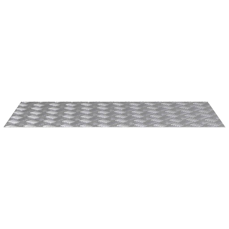 Vidaxx marche d'escalier rectangulaire 2 pcs argent 100 x 50 cm aluminium