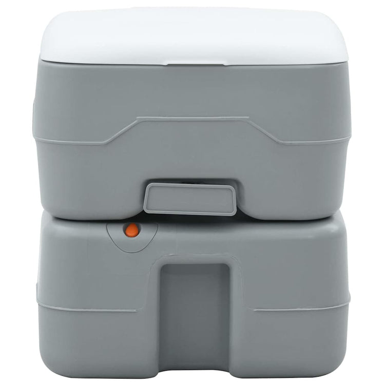Vidaxl toilettes de camping gris et blanc 41,5 x 36,5 x 37,5 cm polyéthylène