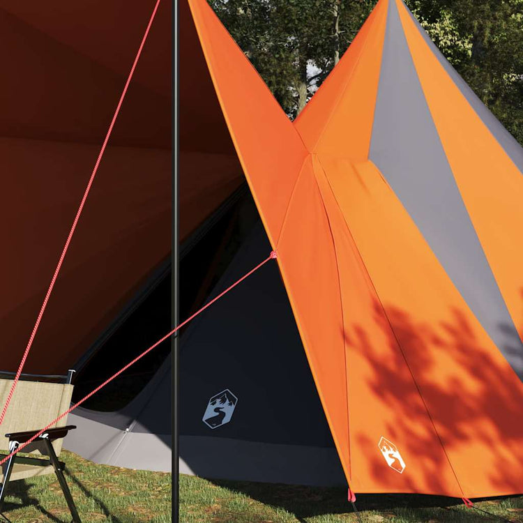 Vidaxx tente tipi familiale tipi gris et orange 510 x 690 x 330 cm