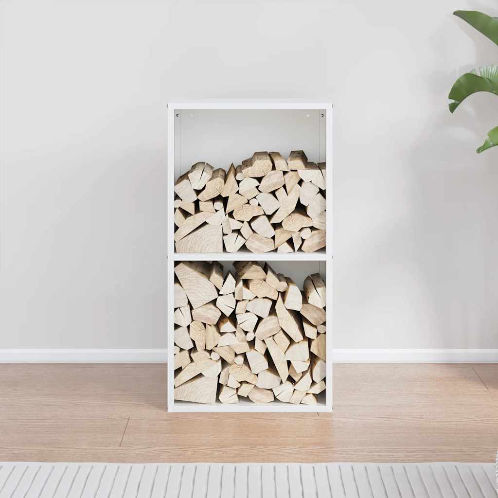 Vidaxx support à bois de chauffage 40x30x75 cm acier laminé à froid blanc