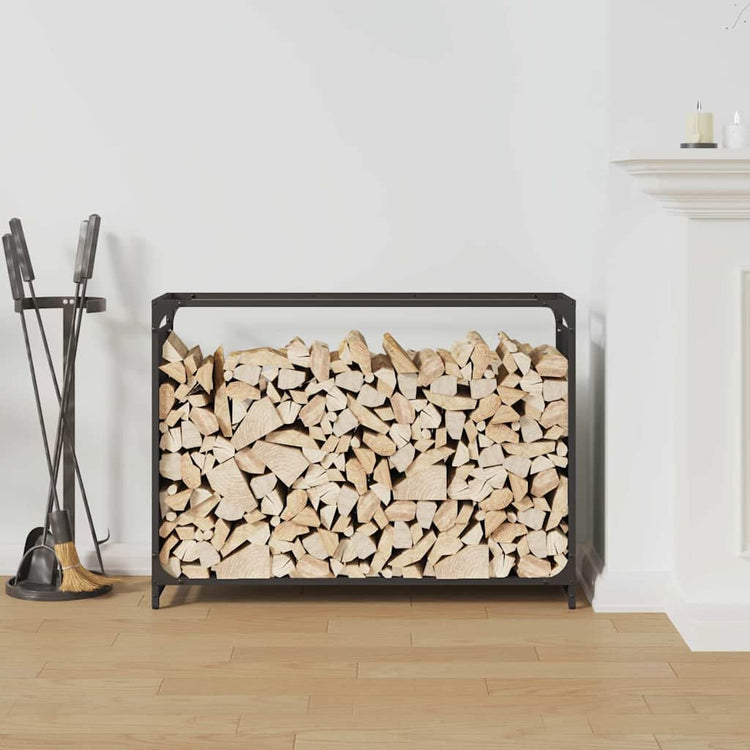 Vidaxx support à bois de chauffage 90x28x65 cm acier laminé à froid noir