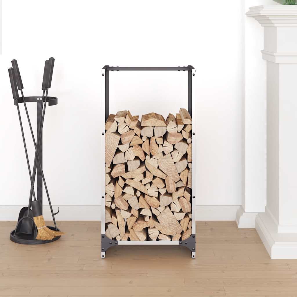 Vidaxx support à bois de chauffage 40x30x80 cm en acier inoxydable