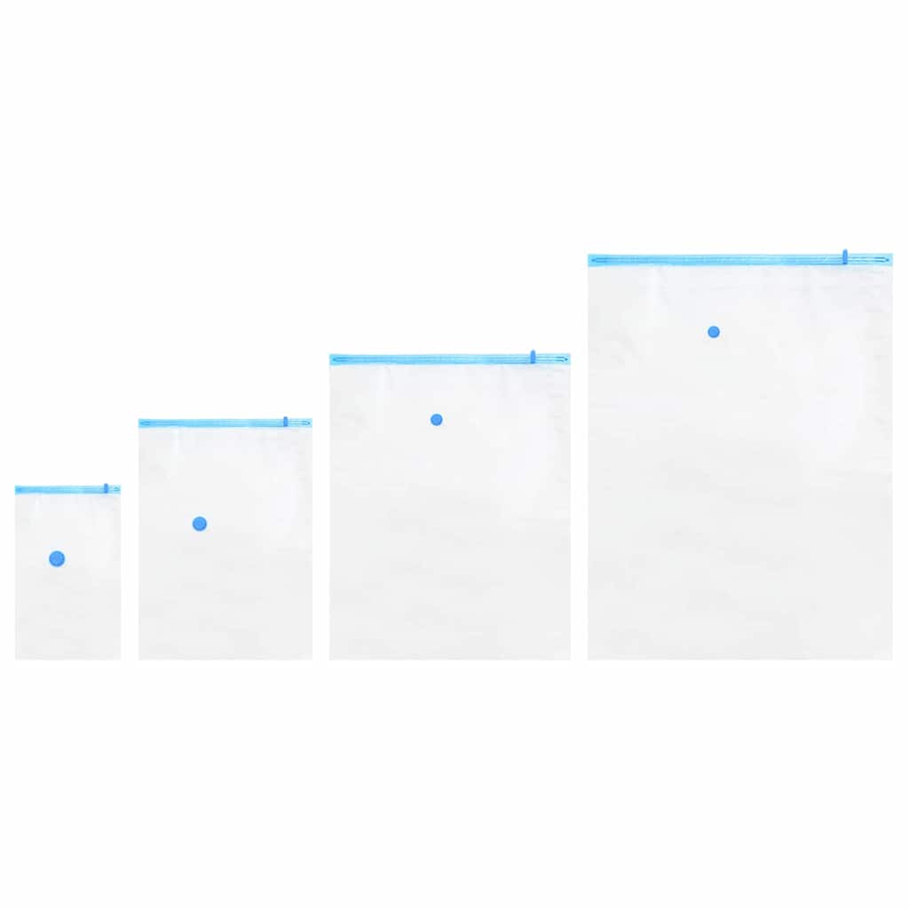 Vidaxx sacs de rangement 15 pcs transparent et bleu 130 x 100 cm