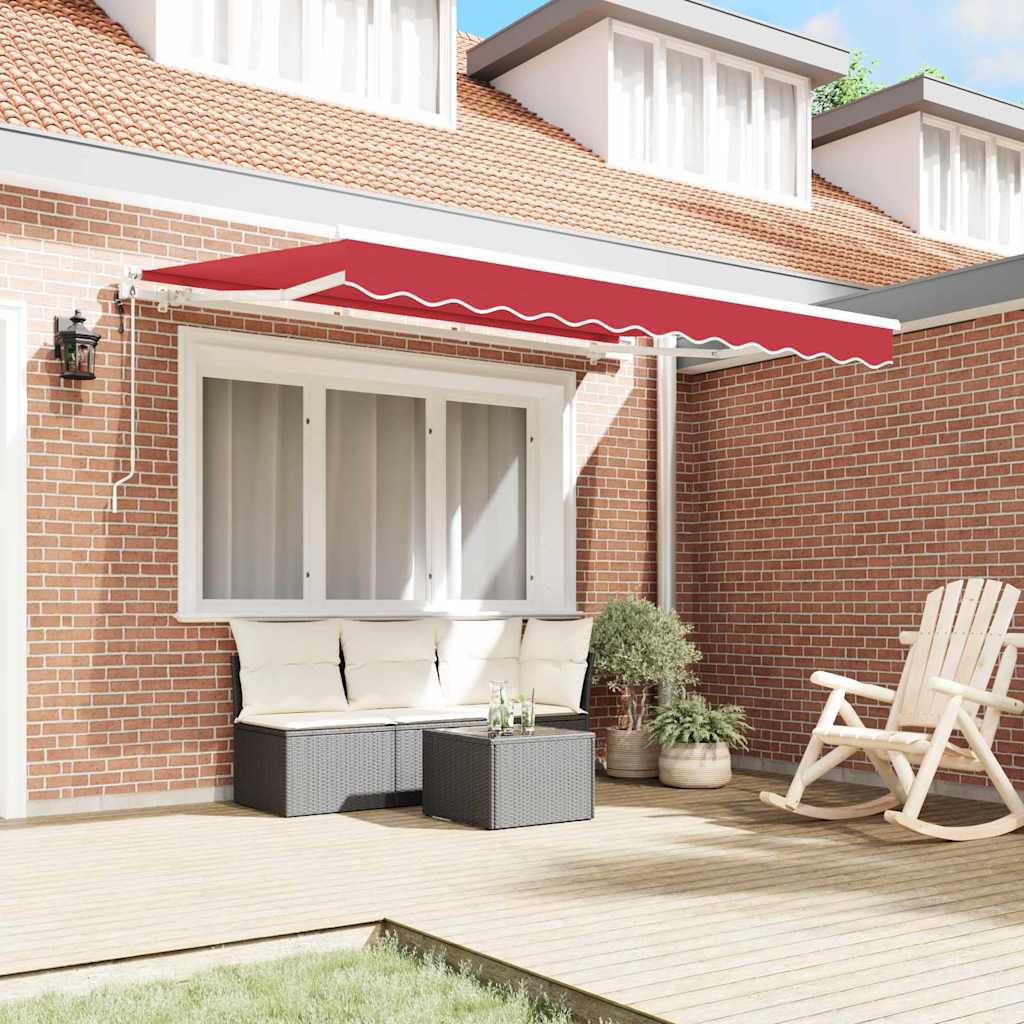 Vidaxx parasol pliable rouge 350 x 200 cm en tissu