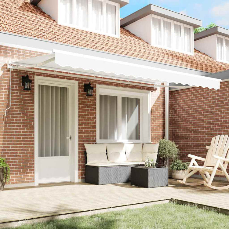Vidaxx parasol pliant blanc 400 x 200 cm polyester et métal